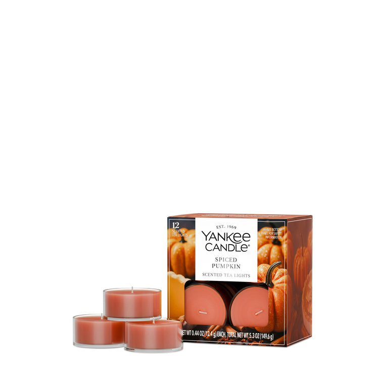 Spiced Pumpkin Scented Tea Light Candles U8