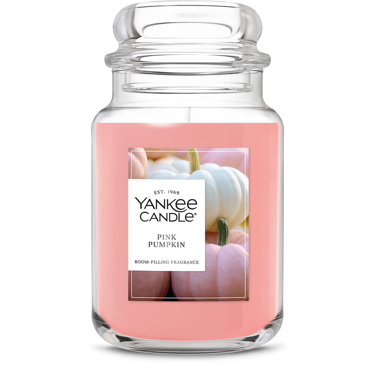 Pink Pumpkin Original Large Jar Candle D6