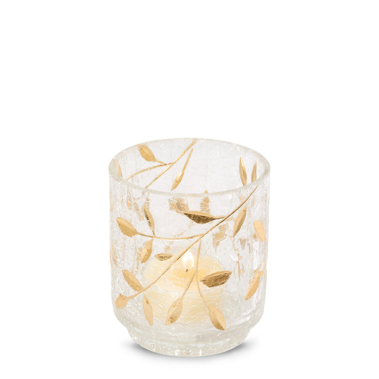 Gold Blossom Tea Light Candle Holder F5