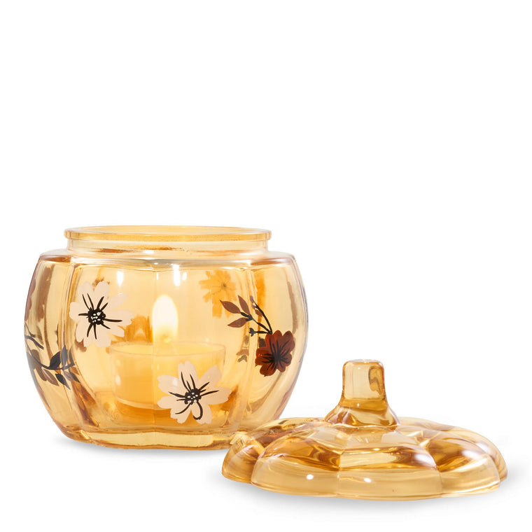 Flower Pumpkin Tea Light Candle Holder P1