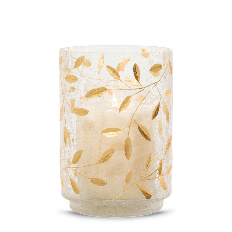 Gold Blossom Jar Candle Holder X1