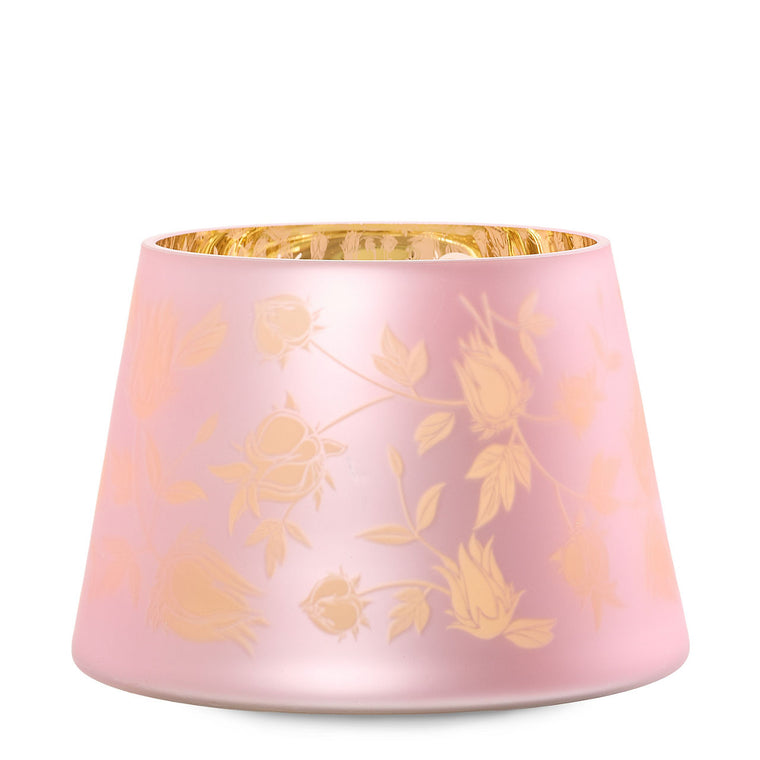 Roselle Etched Jar Candle Shade U6
